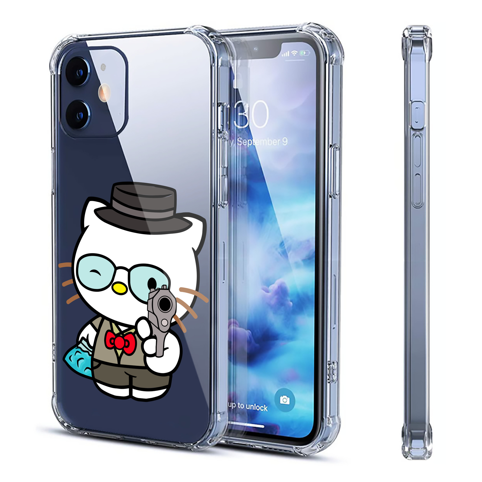（画像用） Hello Kitty ハローキティ 【iPhone 12シリーズ対応】透明スマホケース（クリアソフトケース）
